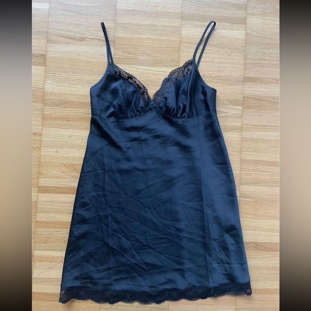 Black slip dress